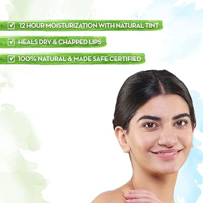 Mamaearth 100% Natural Lip Balm for Women & Men 2g (Rose) - Natural