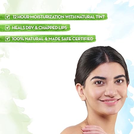 Mamaearth 100% Natural Lip Balm for Women & Men 2g (Rose) - Natural