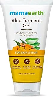 Mamaearth Aloe Turmeric Gel From 100% Pure Aloe Vera For Face, Skin & Hair with Turmeric &