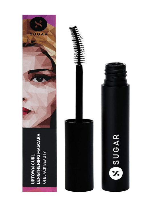 SUGAR Cosmetics Uptown Curl Lengthening Mascara: 01 Black Beauty