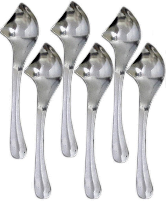 iKonbi Stainless Steel Set of 6 Classic Side Cut Dessert Spoons