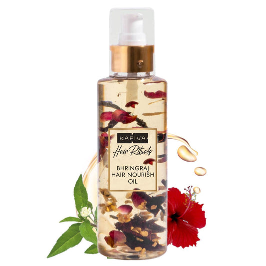 Bhringraj Hair Nourishing Oil: Ayurvedic, Voluminous Hair, Pack of