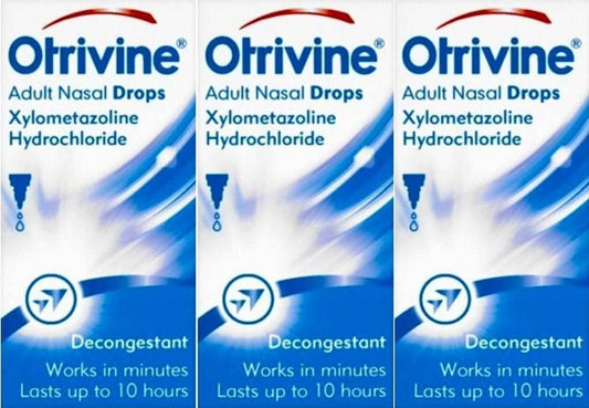 Otrivine Adult Nasal Drops 10ml x 3 Packs