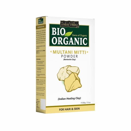 Indus Valley BIO Organic Multani Mitti Powder (Fine Powder for Ubtan) 200g