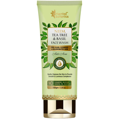Oriental Botanics Neem, Tea Tree & Basil Face Wash: 100 ml