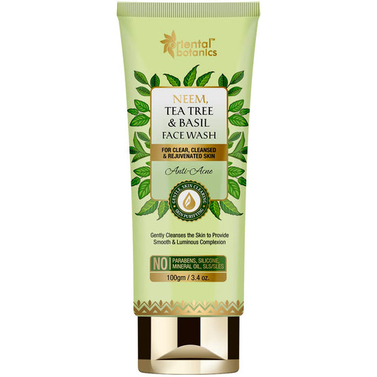 Oriental Botanics Neem, Tea Tree & Basil Face Wash: 100 ml