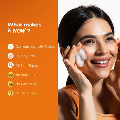 WOW Vitamin C Face Wash with Brush: 100 ml