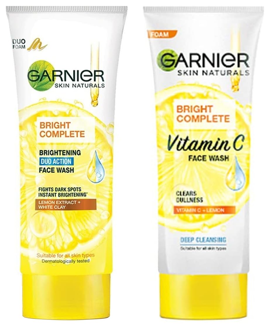 Garnier Skin Naturals Light Complete White Speed Duo Action FaceWash, 100gm