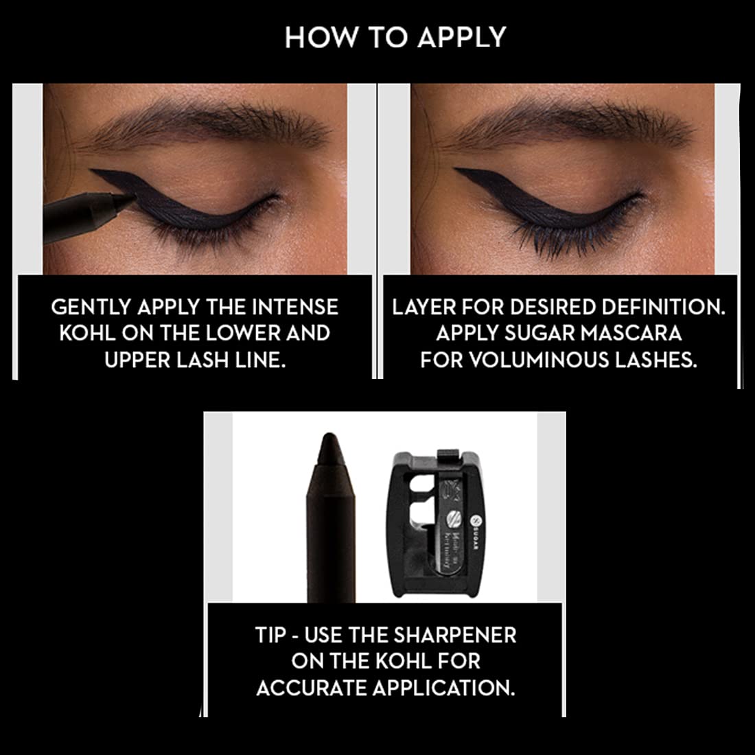 SUGAR Cosmetics Stroke Of Genius Heavy-Duty Kohl Eyeliner Pencil: 05 Black Magic, 1.2 g