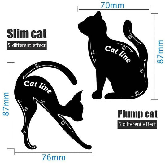 iKonbi 2Pcs/Set New Catshape Line Eye Makeup cat shape Stencils Templates Makeup Tools Kits For Eye