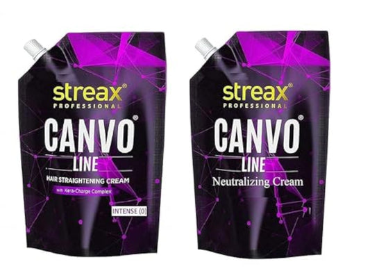Streax Canvo Line Straightening Cream & Neutralizer: