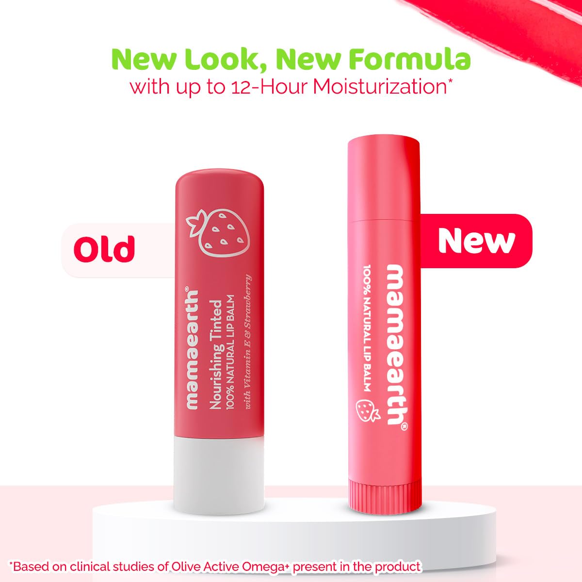 Mamaearth Nourishing Tinted Lip Balm: Vitamin E & Strawberry, 4 g