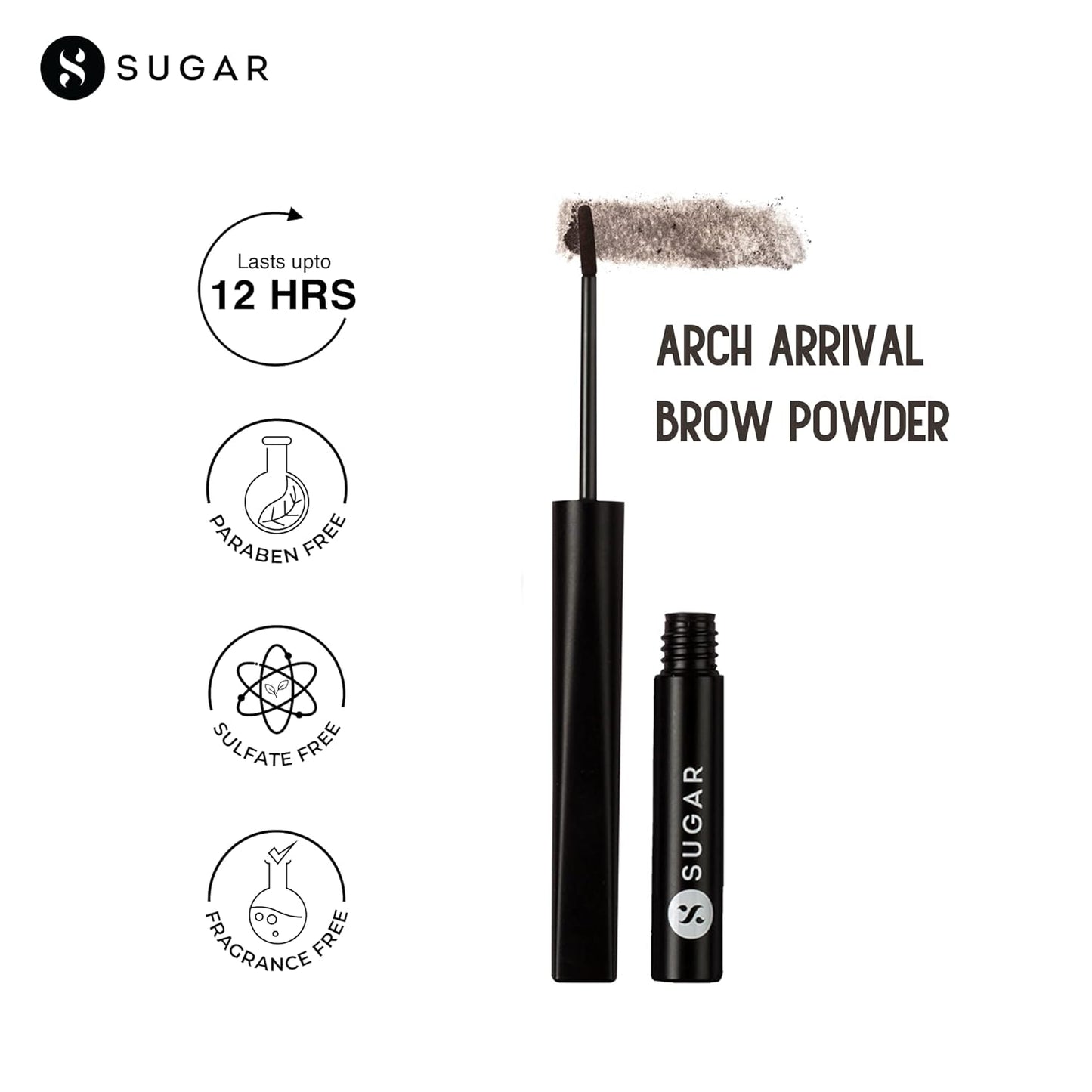SUGAR Cosmetics Arch Arrival Brow Powder: 04 Felix Onyx Black