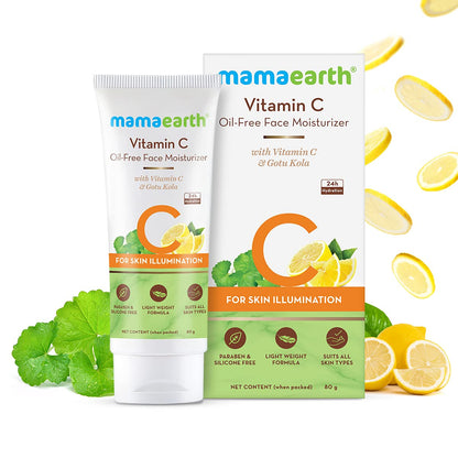 Mamaearth Vitamin C Oil-Free Moisturizer: Vitamin C & Gotu Kola, 80 g