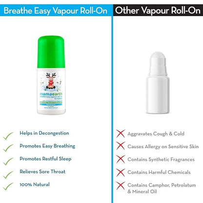 Mamaearth Natural Breathe Easy Vapour Roll-On: 40 ml
