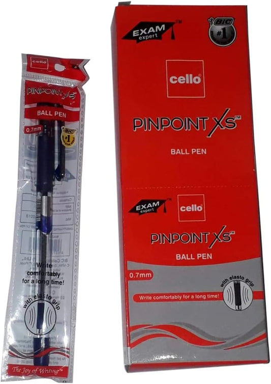 Cello Pin Point Ball Pen: Blue, 10