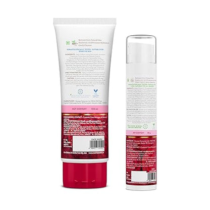 Mamaearth Beetroot Natural Pink Shine Combo: Face Wash 100 ml + Hydraful Moisturizer 50 ml