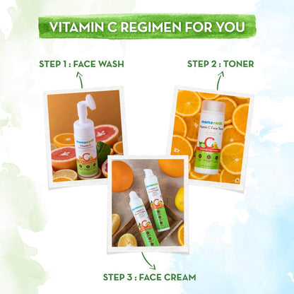 Mamaearth Vitamin C FaceWash: With Brush, Vitamin C & Turmeric, 150 ml