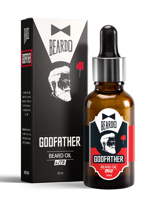 Beardo Godfather Lite Beard And Moustache Oil - 30 ml With Natural Ingredients - Almond Oi