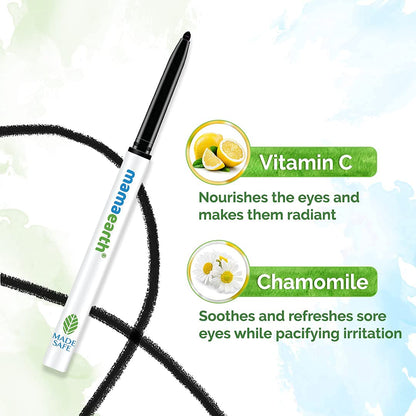 Mamaearth Long Stay Kajal: Black, Vitamin C & Chamomile, 0.35 g