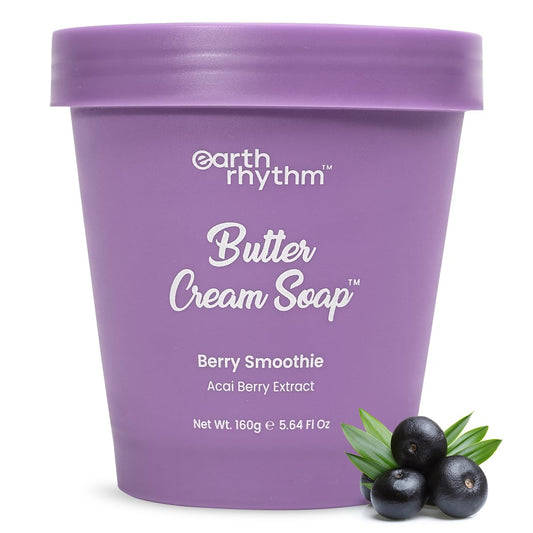 Earth Rhythm Berry Smoothie Butter Cream Soap: Acai Berry & Shea Butter,