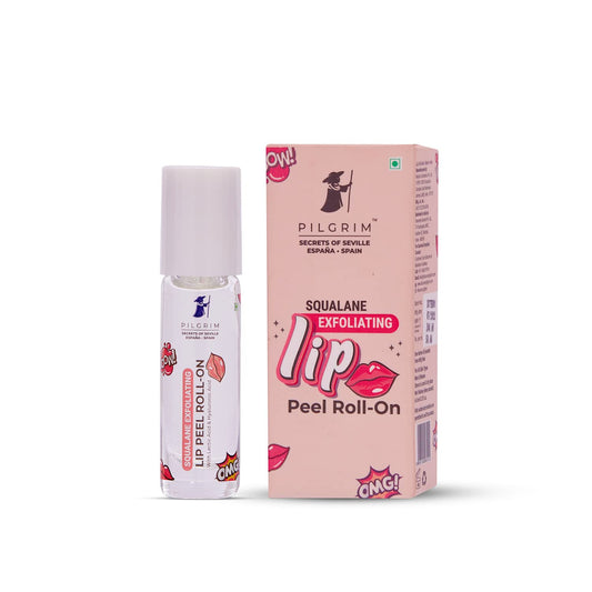 Pilgrim Spanish Squalane Lip Peel Roll-On: Lactic Acid, For Soft & Glossy Lips,