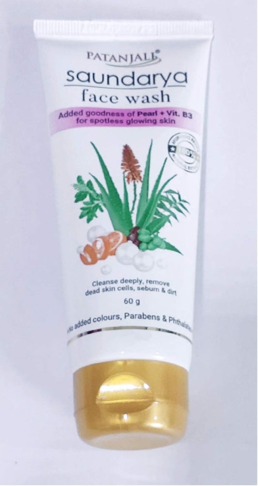 Patanjali Saundarya Face Wash: 60ml, Pack of
