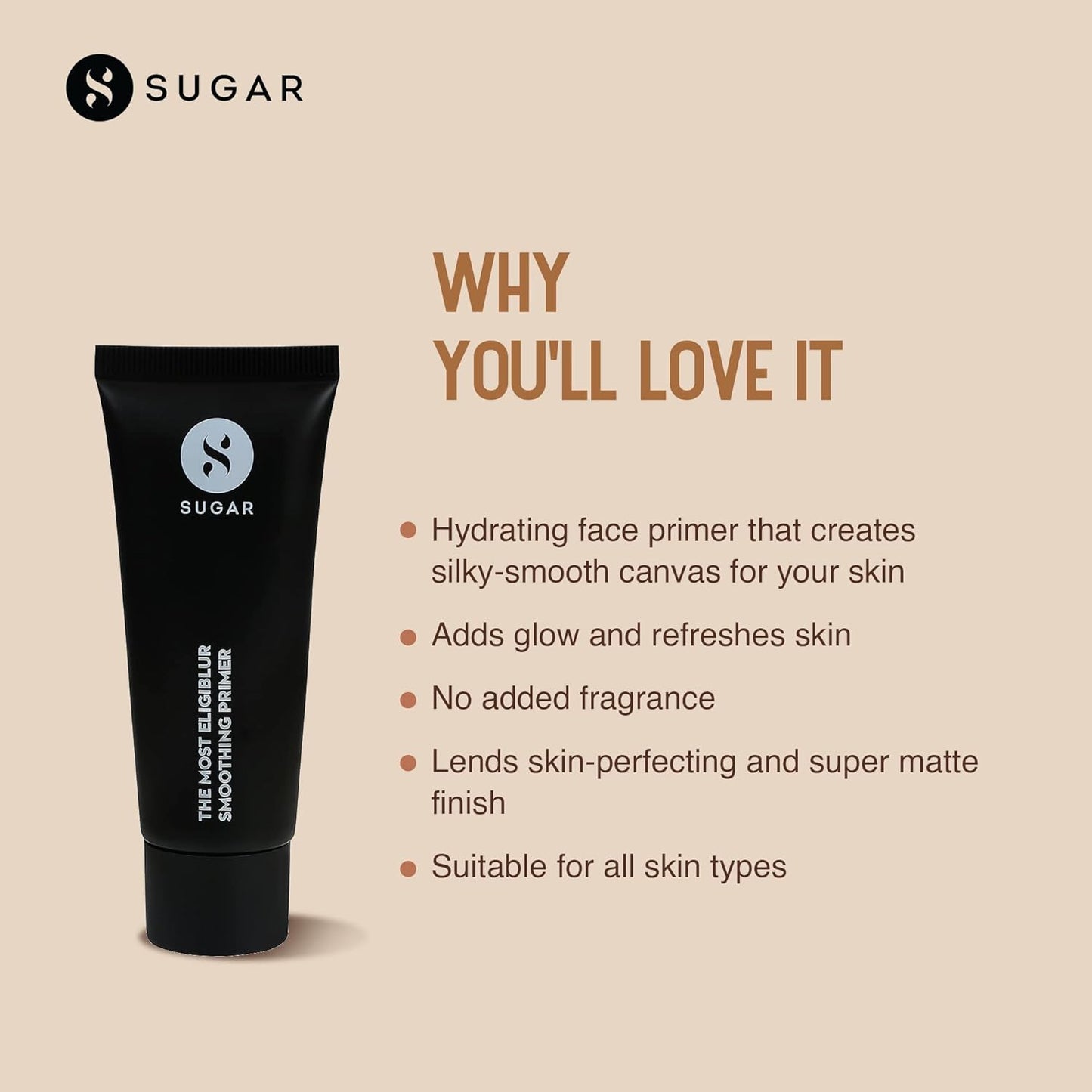 SUGAR Cosmetics The Most Eligiblur Smoothing Primer, 50 ml