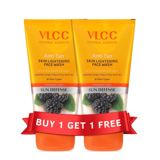 VLCC Anti Tan Skin Lightening Face Wash Combo: 150ml, Pack of