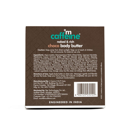 mCaffeine Choco Body Butter: Intense Moisturization, 250 g