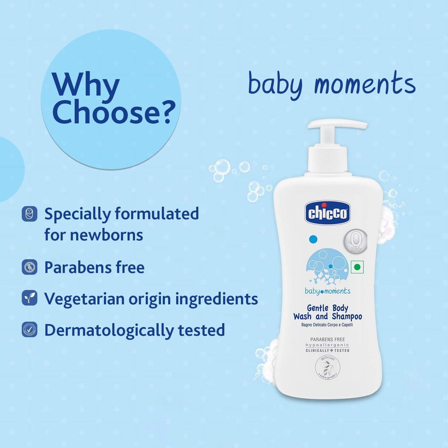 Chicco Gentle Body Wash & Shampoo: 500 ml