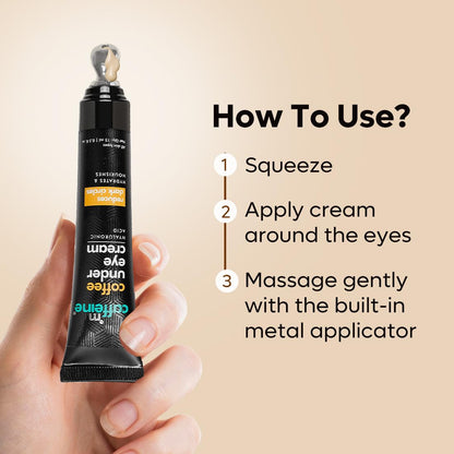 mCaffeine Coffee Under Eye Cream: Dark Circles, 30 ml + Free Roller