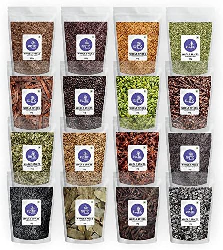 Rustic Nature Whole Garam Masala, 16 Different Spices (500g) | Vegan, No Colors | Origin (
