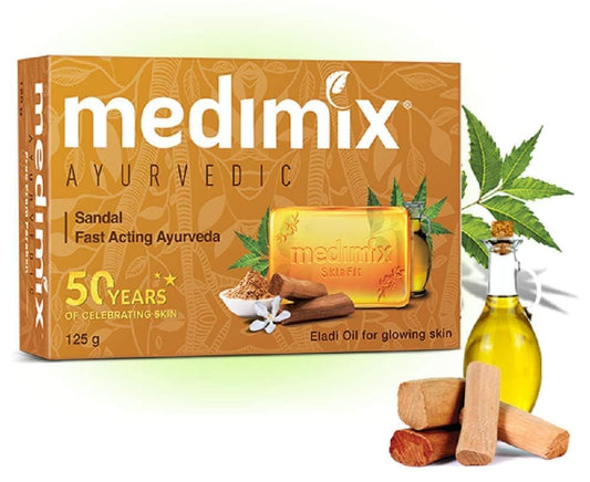Medimix Ayurvedic Herbal Soap: Sandal & Eladi Oils,