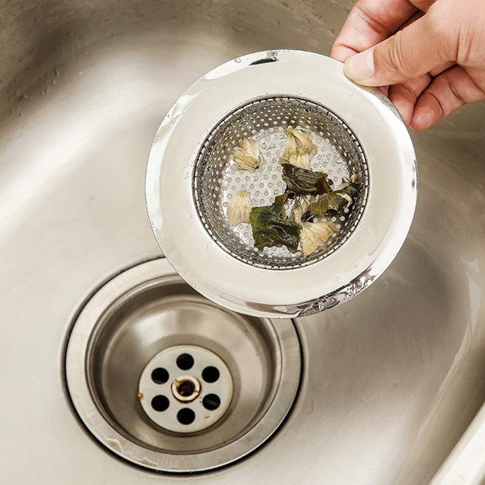 iKonbi Kitchen Sink Strainer Heavy Duty Stainless Steel Strainer Kitchen Drain Basin Basket Filter Stopper Drainer Sink Jali 9 CM