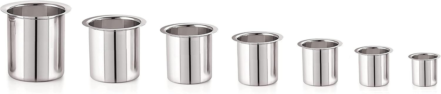 iKonbi Stainless Steel Deep Gunj for Milk & Water, Tapeli, Milk Warmer Set of