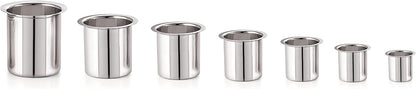 iKonbi Stainless Steel Deep Gunj for Milk & Water, Tapeli, Milk Warmer Set of