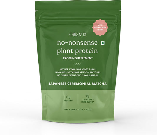 Cosmix No Nonsense Plant Protein: Organic Brown Rice & Pea Isolate,