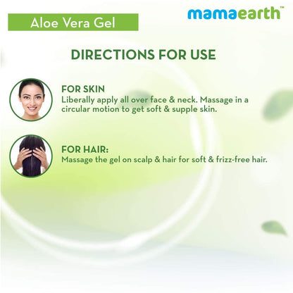 Mamaearth Aloe Vera Gel: Pure Aloe Vera & Vitamin E, 300 ml
