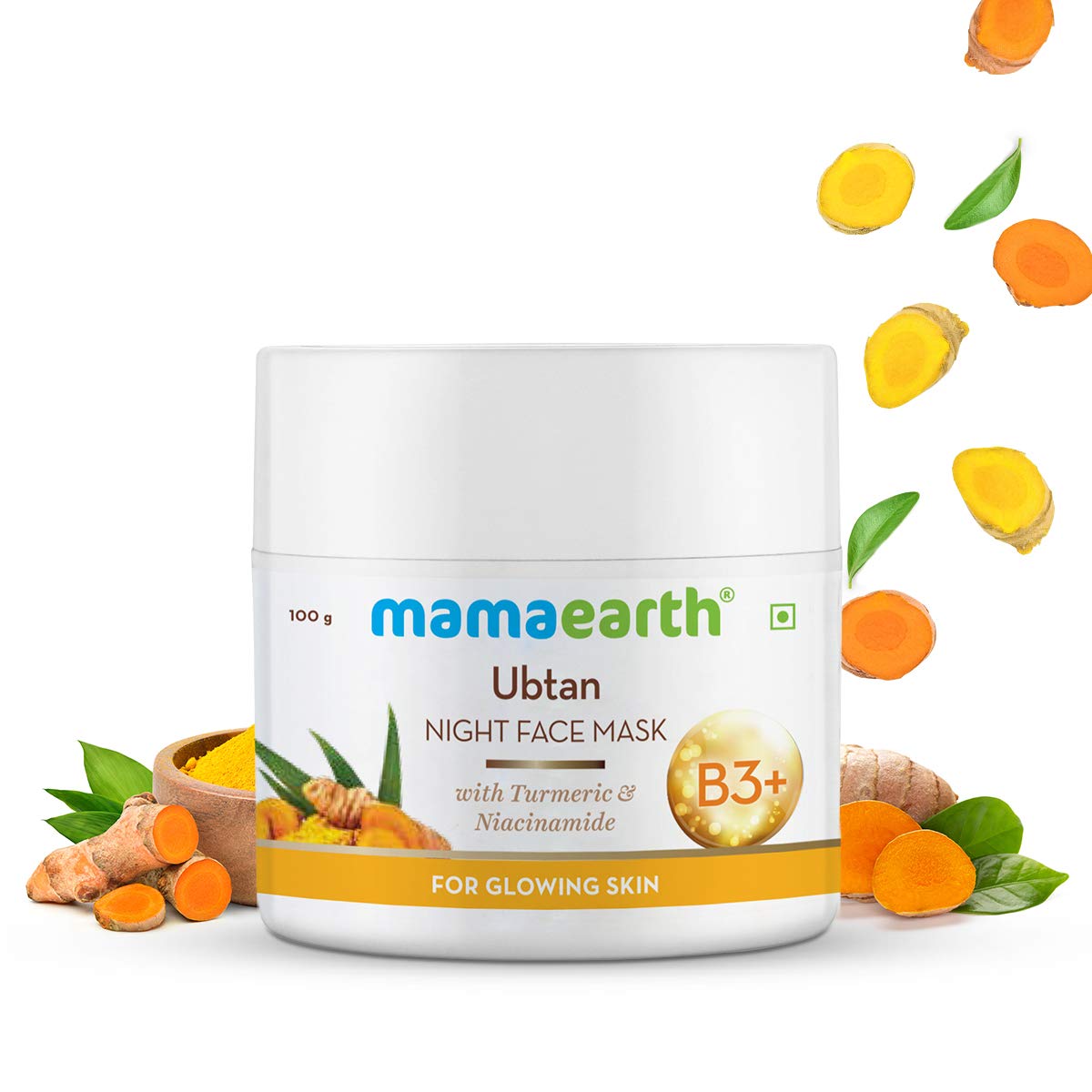 Mamaearth Ubtan Night Sleep Face Mask: Turmeric & Niacinamide, 100 g