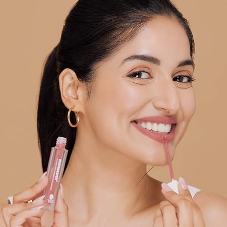 Mamaearth Feather Light Liquid Matte Lipstick: Coconut & Vitamin E, 01 Nude Rose, 3.5 g