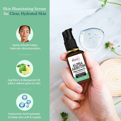 StBotanica Alpha Arbutin 2% + Hyaluronic Acid 1% Face Serum: 20 ml
