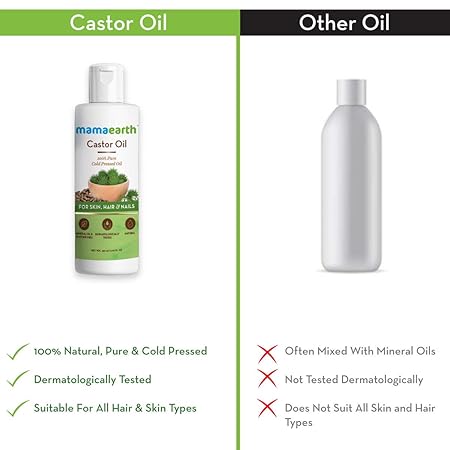 Mamaearth 100% Pure Castor Oil: 150 ml