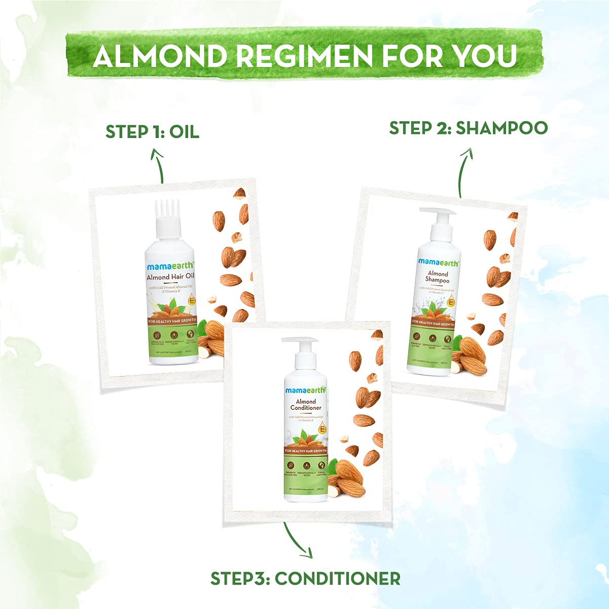 Mamaearth Almond Shampoo: Cold Pressed Almond Oil & Vitamin E, 250 ml
