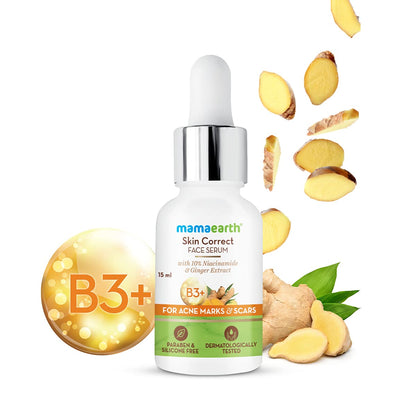 Mamaearth Skin Correct Face Serum: Niacinamide & Ginger Extract, 15 ml