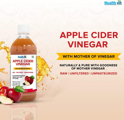 Apple Cider Vinegar: With Mother, Raw & Unfiltered, 500 ml