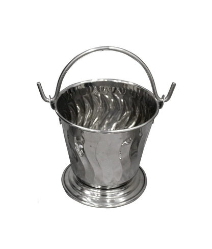iKonbi Stainless Steel Daal/Sabji/Gravy Serving Bucket/Balti Medium