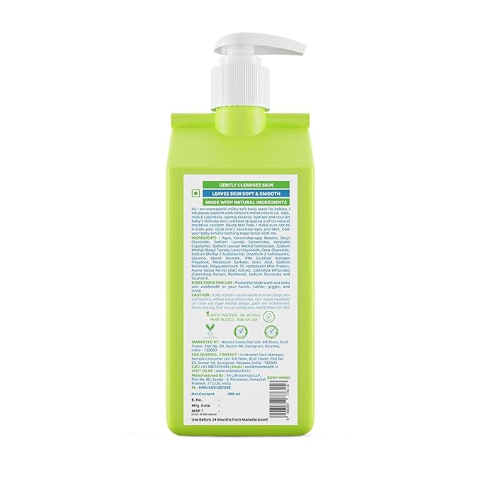 Mamaearth Milky Soft Body Wash for Babies: 400 ml
