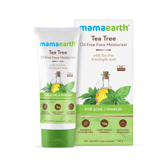 Mamaearth Tea Tree Oil-Free Moisturizer: Tea Tree & Salicylic Acid, 80