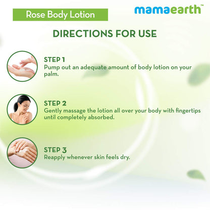 Mamaearth Rose Body Lotion: Pack of 2, 400 ml each